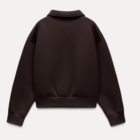 Zara Scuba Bomber Jacket (Black) - Picture 3 of 5